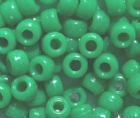 100 6x9mm Opaque Green Acrylic Crow Beads